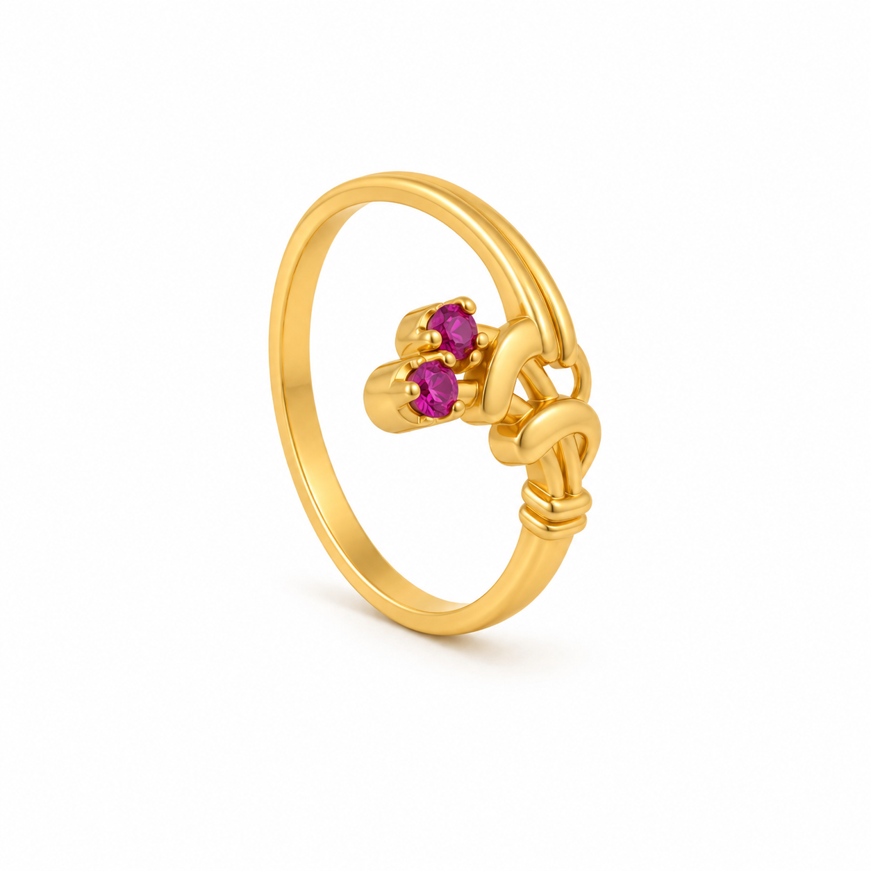 Twin Bud 22KT Gold Ring