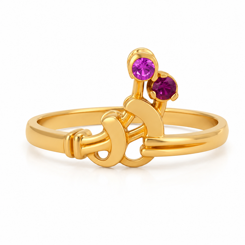 Twin Bud 22KT Gold Ring
