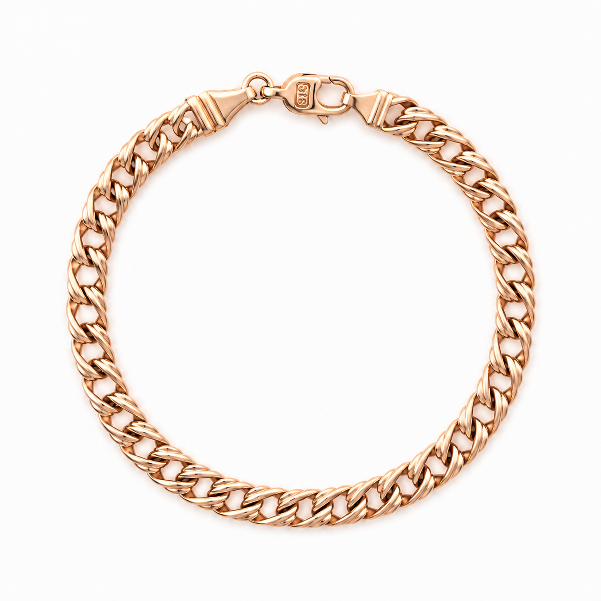 Twisted 18KT Gold Cuban Chain Bracelet