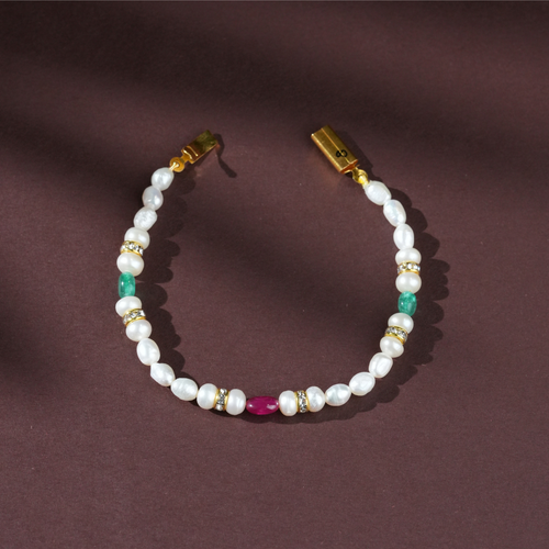 Sneh: Timeless Sibling Love Pearl Bracelet