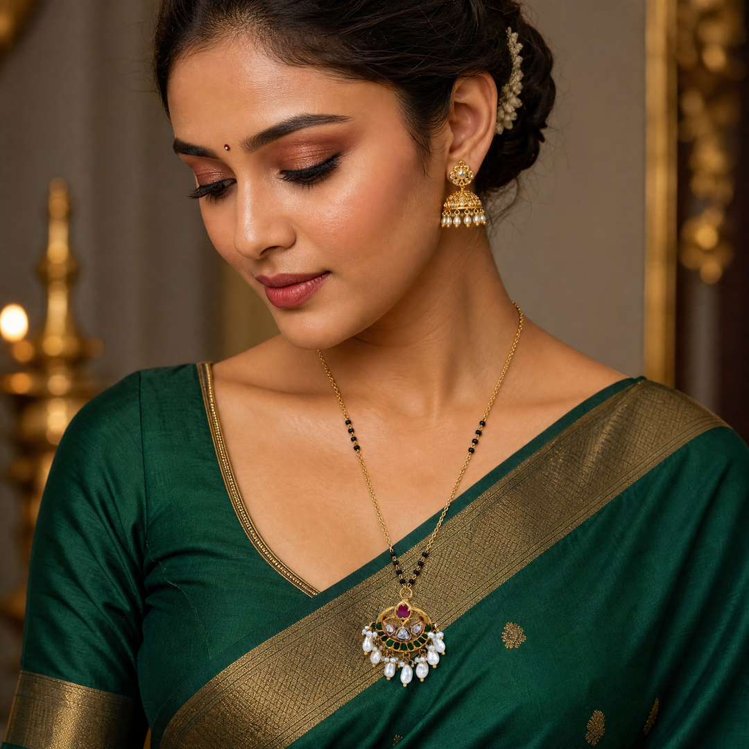 Vedika 22KT Gold Kundan Mangalsutra