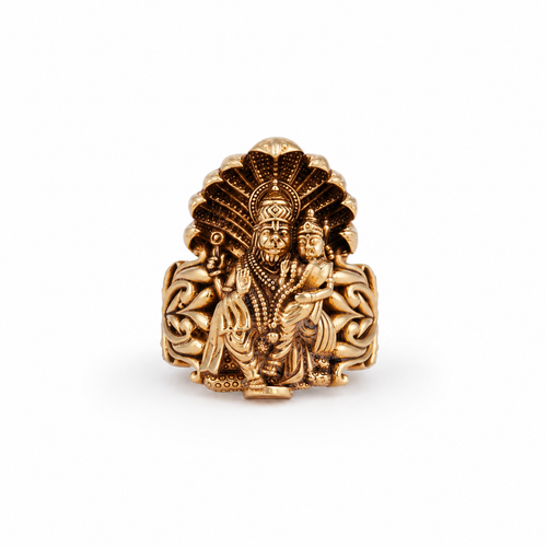 Vishnu 22KT Gold Temple Ring