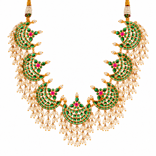 Zarqa Green 22KT Gold Necklace