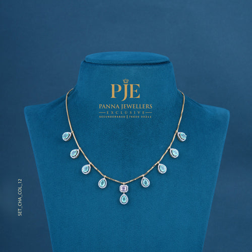Semi Precious Station Necklace