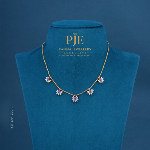 Semi Precious Station Necklace