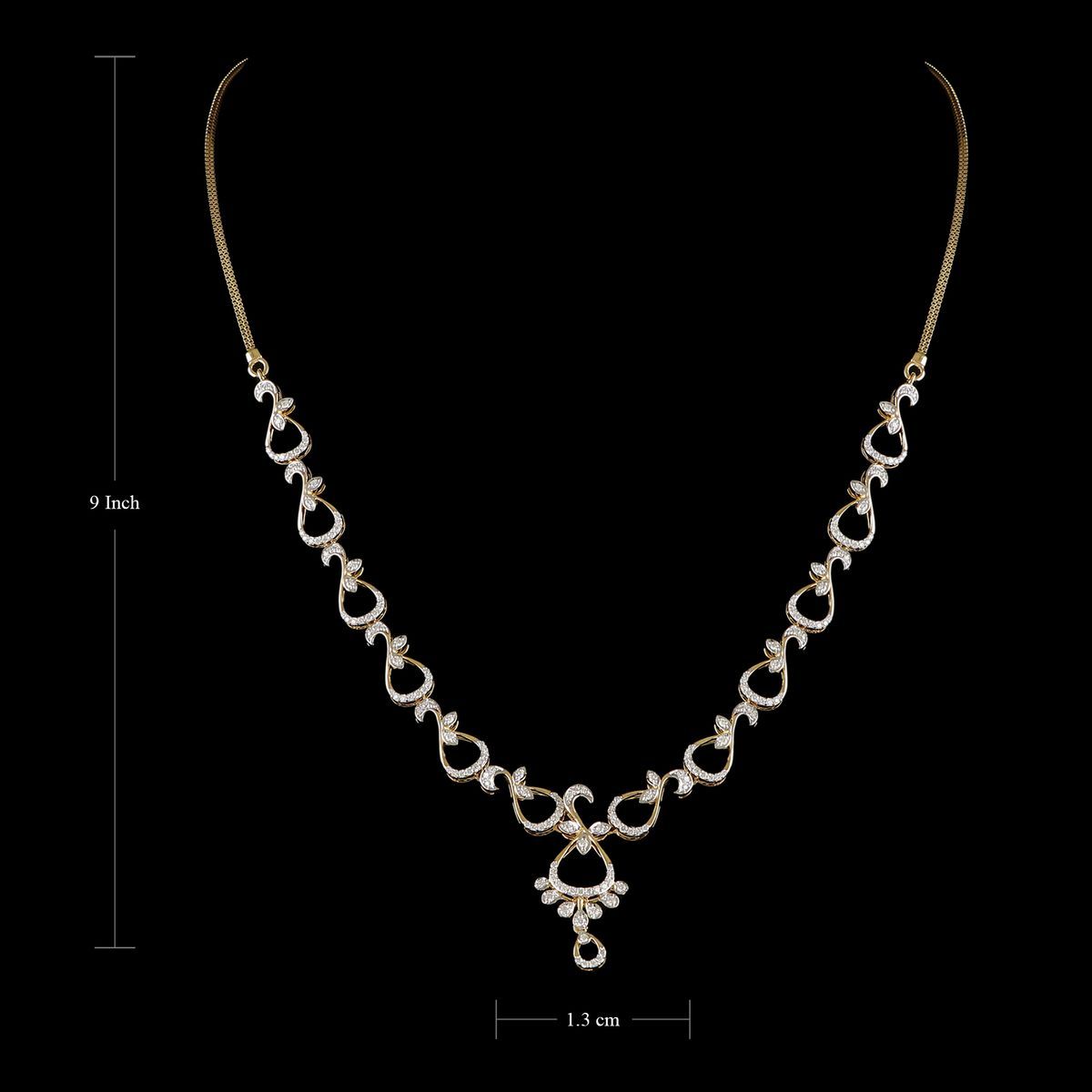 18 KT GOLD DIAMOND NECKLACE SET