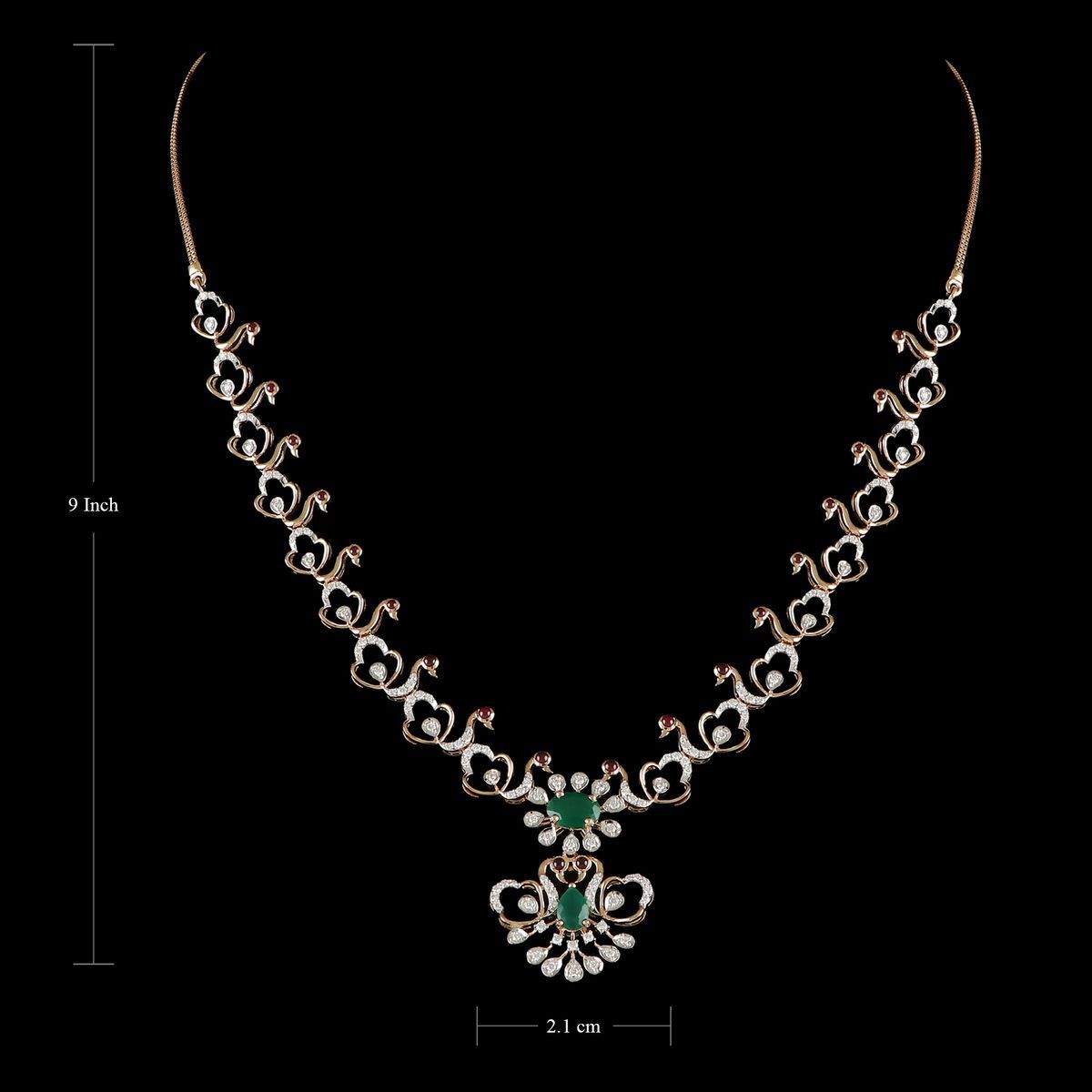 18 KT GOLD DIAMOND NECKLACE SET