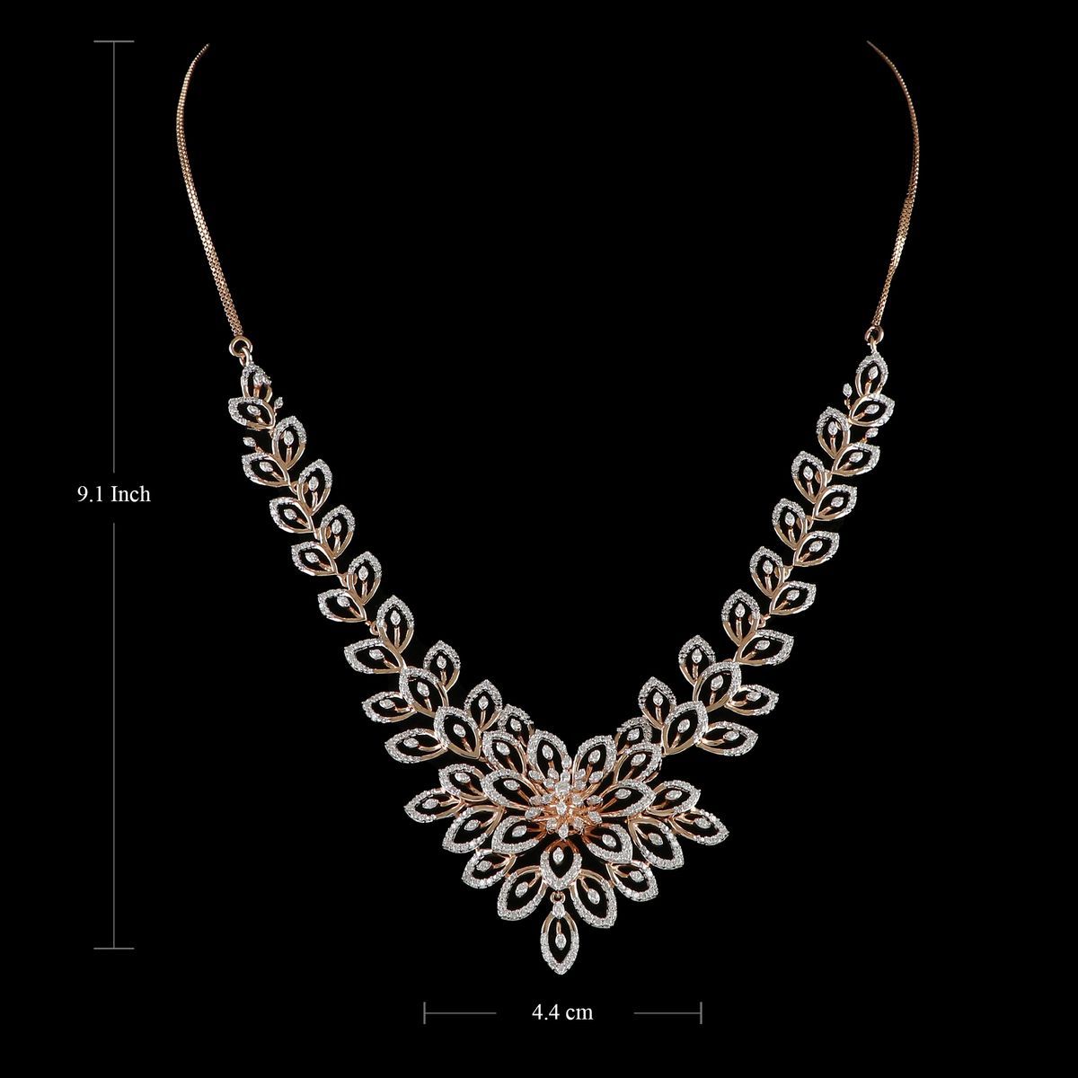 18 KT ROSE GOLD DIAMOND NECKLACE