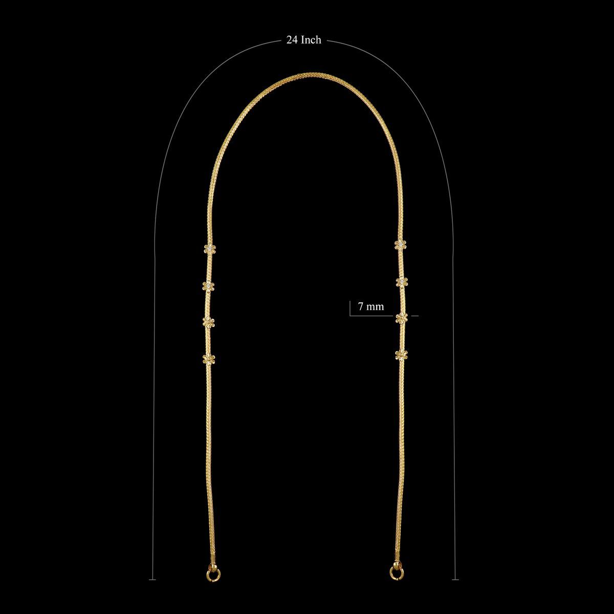 22 KT GOLD DIAMOND MUGAPPU KODI