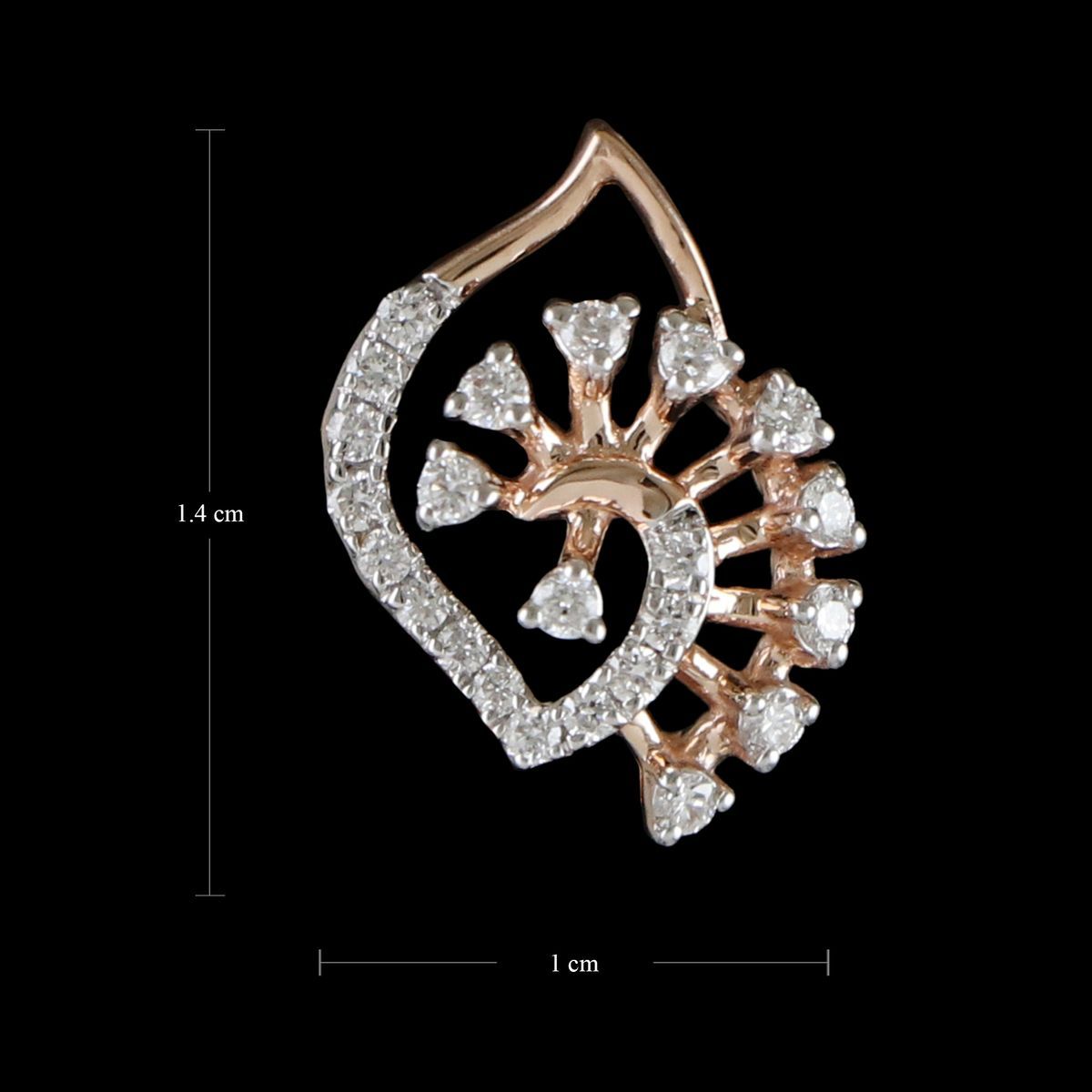 18 KT ROSE GOLD DIAMOND STUD