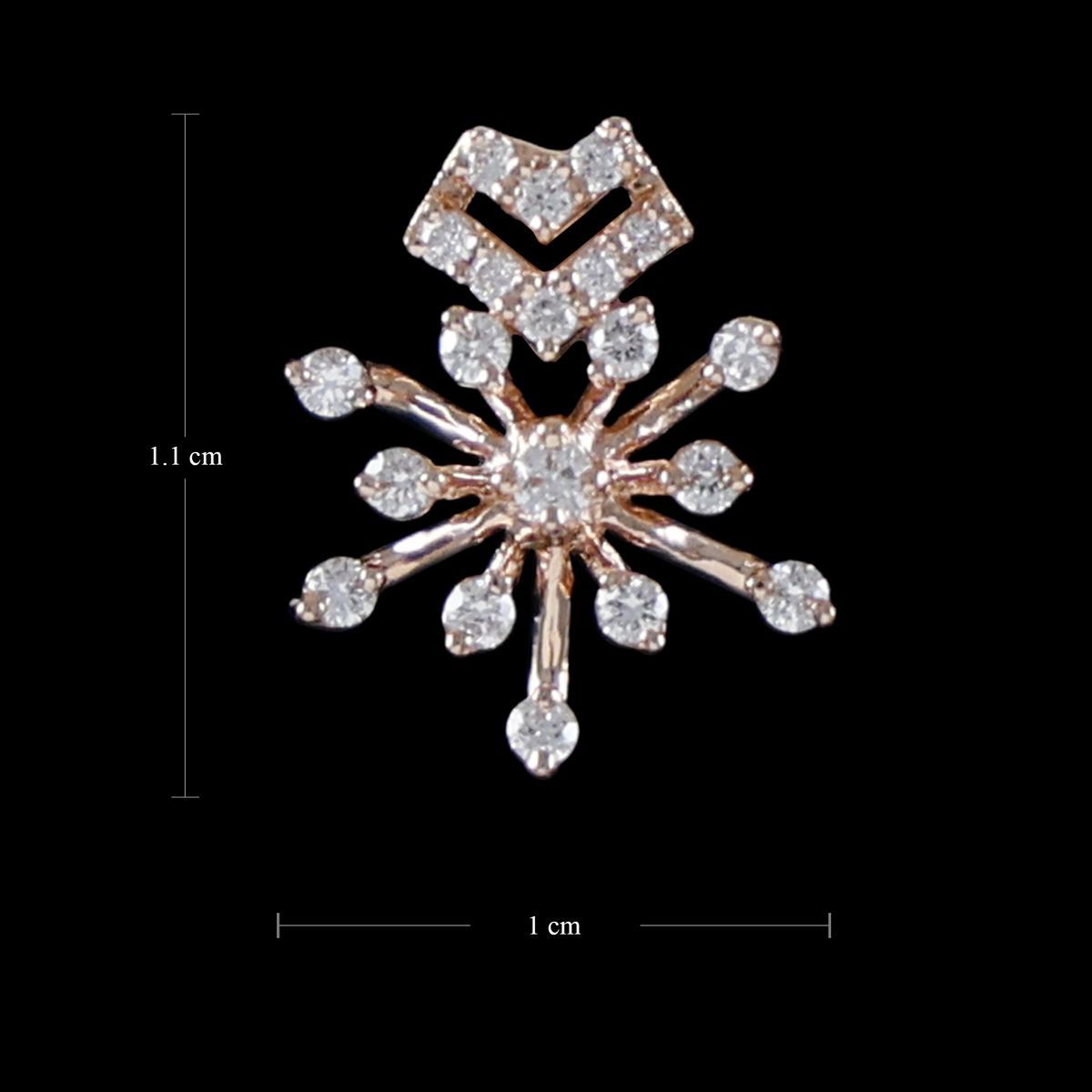18 KT ROSE GOLD DIAMOND STUD