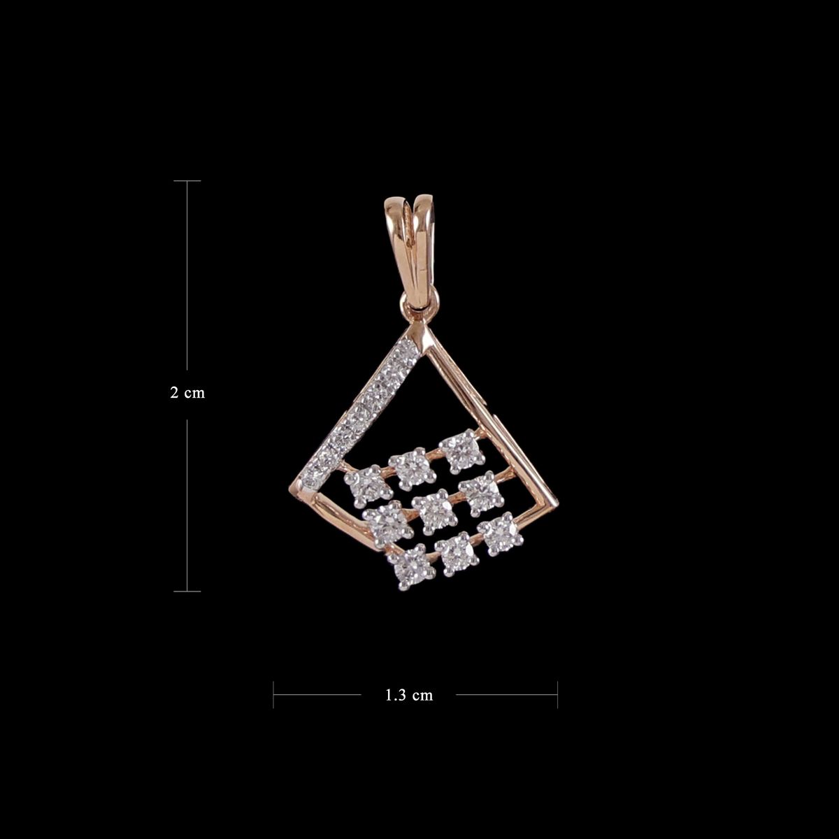 18 KT ROSE GOLD DIAMOND PENDENT